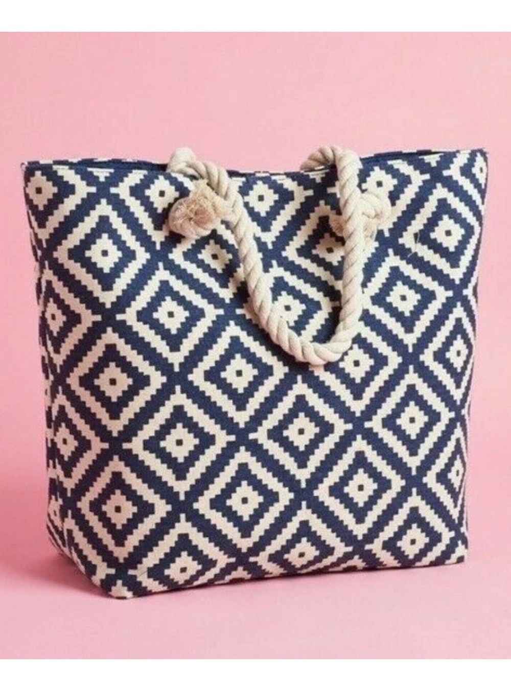 Summer & Rose Navy Diamond Tote in
